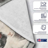 White Lamb Grey Abstract Graffiti Street Art, Comfortable Everyday Use, Stylish Room Decoration - Super Soft Fleece Blanket Bed Sofa Throw