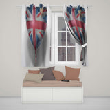 Heart Shaped British Flag Bandage Pop Art Creative Stylish Artwork for Home Decor Readymade Eyelet Ring Top Thermal 100% Blackout Curtains