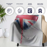 Heart Shaped British Flag Bandage Pop Art, Bedroom Living Room Accent, Comfortable Everyday Use - Super Soft Fleece Blanket Bed Sofa Throw