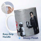 Child Drawing Red Line Butler Urban Graffiti 11oz Ceramic Coffee Tea Mug White Large Handle