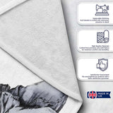 Boy Holding Flying Nurse Doll Monochrome Graffiti, All Season Comfort, Comfortable Everyday Use - Super Soft Fleece Blanket Bed Sofa Throw