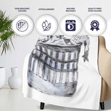 Discarded Masked Action Figures Monochrome Stencil, All Season Comfort, Stylish Room Decoration - Super Soft Fleece Blanket Bed Sofa Throw