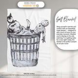 Discarded Masked Action Figures Monochrome Stencil, All Season Comfort, Stylish Room Decoration - Super Soft Fleece Blanket Bed Sofa Throw