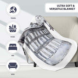 Discarded Masked Action Figures Monochrome Stencil, All Season Comfort, Stylish Room Decoration - Super Soft Fleece Blanket Bed Sofa Throw