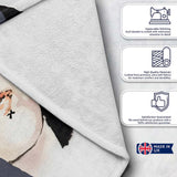 Woman Behind Prison Bars Minimal Stencil Portrait, All Season Comfort, Comfortable Everyday Use - Super Soft Fleece Blanket Bed Sofa Throw