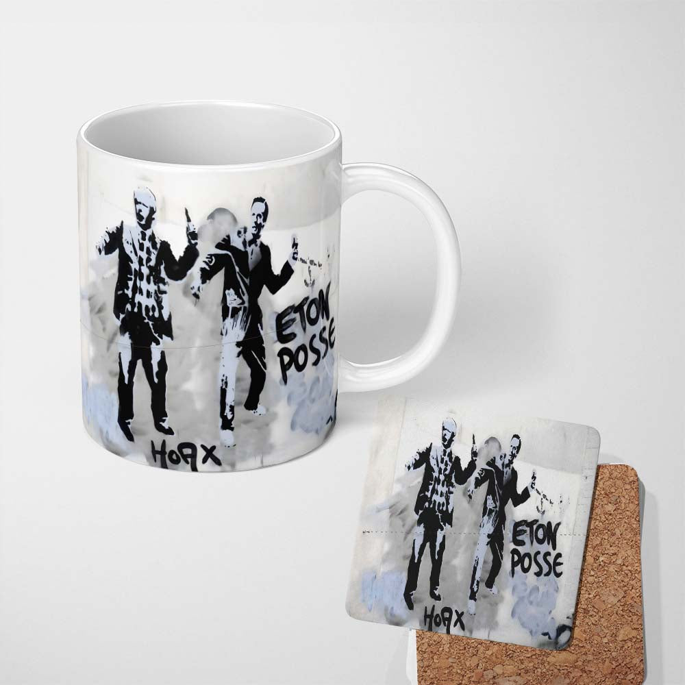 Monochrome Music Duo Urban Performance Graffiti 11oz Ceramic Coffee Tea Mug White Large Handle