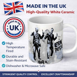 Monochrome Music Duo Urban Performance Graffiti 11oz Ceramic Coffee Tea Mug White Large Handle