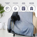 Elderly Woman Red Typography Satirical Stencil, Lightweight Warm Gift, Comfortable Everyday Use - Super Soft Fleece Blanket Bed Sofa Throw