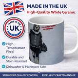 Elderly Woman Red Typography Satirical Stencil 11oz Ceramic Coffee Tea Mug White Large Handle