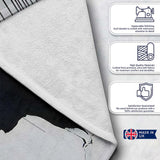 Woman Holding Dripping Umbrella Monochrome Stencil, All Season Comfort, Stylish Room Decoration - Super Soft Fleece Blanket Bed Sofa Throw