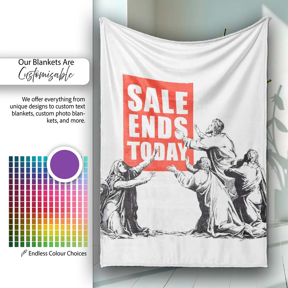 Sale Ends Today Crowd Satirical Monochrome Art, Lightweight Warm Gift, Comfortable Everyday Use - Super Soft Fleece Blanket Bed Sofa Throw