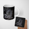 Dark Female Face Abstract Monochrome Portrait 11oz Ceramic Coffee Tea Mug White Large Handle