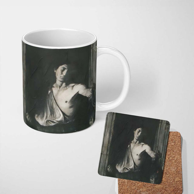 Classical Male Figure Dark Monochrome Fine Art 11oz Ceramic Coffee Tea Mug White Large Handle