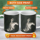 Classical Male Figure Dark Monochrome Fine Art 11oz Ceramic Coffee Tea Mug White Large Handle