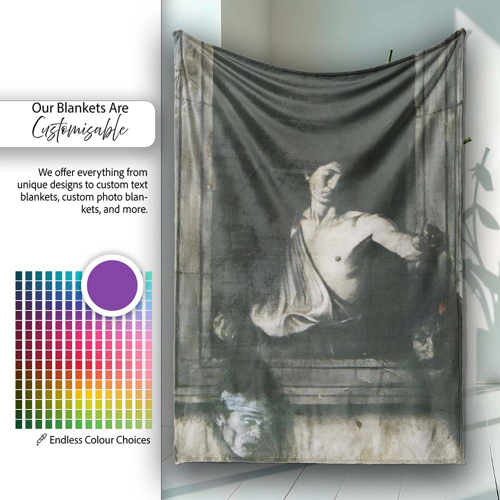 Classical Male Figure Dark Monochrome Fine Art, Lightweight Warm Gift, Comfortable Everyday Use - Super Soft Fleece Blanket Bed Sofa Throw
