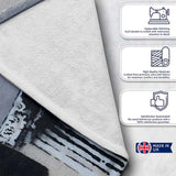 Elderly Woman Painting Grey Wall Urban Stencil, Lightweight Warm Gift, Comfortable Everyday Use - Super Soft Fleece Blanket Bed Sofa Throw
