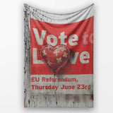 Bandaged Red Heart Political Poster Pop Art, Bedroom Living Room Accent, Unique Artistic Design - Super Soft Fleece Blanket Bed Sofa Throw