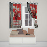 Bandaged Red Heart Political Poster Pop Art Unique Vibrant Artwork for Home Decor Readymade Eyelet Ring Top Thermal 100% Blackout Curtains