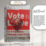 Bandaged Red Heart Political Poster Pop Art, Bedroom Living Room Accent, Unique Artistic Design - Super Soft Fleece Blanket Bed Sofa Throw