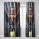 Chimpanzee Parliament Chamber Satirical Dark Interior Elegant Artistic Home Decor Readymade Eyelet Ring Top Thermal 100% Blackout Curtains