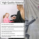 Children Playing No Ball Games Street Art Stencil, All Season Comfort, Comfortable Everyday Use - Super Soft Fleece Blanket Bed Sofa Throw