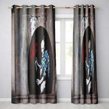 Elderly Graffiti Artist with Spray Can Urban Portrait Elegant Artistic Home Decor Readymade Eyelet Ring Top Thermal 100% Blackout Curtains
