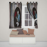 Elderly Graffiti Artist with Spray Can Urban Portrait Elegant Artistic Home Decor Readymade Eyelet Ring Top Thermal 100% Blackout Curtains