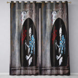 Elderly Graffiti Artist with Spray Can Urban Portrait Elegant Artistic Home Decor Readymade Eyelet Ring Top Thermal 100% Blackout Curtains