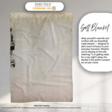 Masked Woman Motivational Quote Beige Urban Stencil, All Season Comfort, Modern Interior Accent - Super Soft Fleece Blanket Bed Sofa Throw