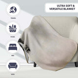 Masked Woman Motivational Quote Beige Urban Stencil, All Season Comfort, Modern Interior Accent - Super Soft Fleece Blanket Bed Sofa Throw