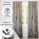 Children Reaching for Red Sign Satirical Street Art Vibrant Design for Home Decor Readymade Eyelet Ring Top Thermal 100% Blackout Curtains