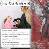 Red Winged Girl Heart Dress Urban Graffiti, Decorative Wall Art Style, Comfortable Everyday Use - Super Soft Fleece Blanket Bed Sofa Throw