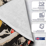Young Boy Playing Roulette Beige Black Pop Art, Lightweight Warm Gift, Comfortable Everyday Use - Super Soft Fleece Blanket Bed Sofa Throw