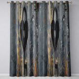 Black Heart Padlock and Key Industrial Graffiti Vibrant Artwork for Bedroom Decor Readymade Eyelet Ring Top Thermal 100% Blackout Curtains