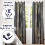 Black Heart Padlock and Key Industrial Graffiti Vibrant Artwork for Bedroom Decor Readymade Eyelet Ring Top Thermal 100% Blackout Curtains