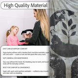 Hands Holding Earth Growing Plant Eco Stencil Art, All Season Comfort, Comfortable Everyday Use - Super Soft Fleece Blanket Bed Sofa Throw