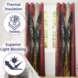 Black Butterfly Red Yellow Urban Graffiti Design Modern Artwork for Bedroom Decor Readymade Eyelet Ring Top Thermal 100% Blackout Curtains