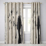 Girl Blowing Birds Black Silhouette Minimalist Art Bold Artwork for Bedroom Decor Readymade Eyelet Ring Top Thermal 100% Blackout Curtains