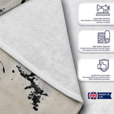 Girl Blowing Birds Black Silhouette Minimalist Art, All Season Comfort, Stylish Room Decoration - Super Soft Fleece Blanket Bed Sofa Throw