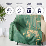 Green Urban Music Throwing Silhouette Graffiti, Lightweight Warm Gift, Comfortable Everyday Use - Super Soft Fleece Blanket Bed Sofa Throw