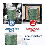 Green Urban Music Throwing Silhouette Graffiti 11oz Ceramic Coffee Tea Mug White Large Handle