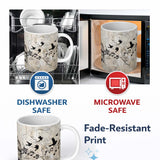 Flying Birds Music Cage Freedom Graffiti Artwork 11oz Ceramic Coffee Tea Mug White Large Handle