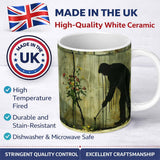 Wildflower Crack Shadow Figure Green Graffiti Art 11oz Ceramic Coffee Tea Mug White Large Handle