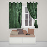 Green Rainy Traveller Silhouette Street Art Stylish Unique Artwork for Home Decor Readymade Eyelet Ring Top Thermal 100% Blackout Curtains