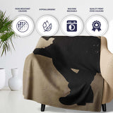 Detective Magnifying Glass Minimalist Shadow Art, All Season Comfort, Gift for Adults and Teens - Super Soft Fleece Blanket Bed Sofa Throw