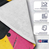 Colourful Skateboarder Silhouette Rainbow Street Art, Lightweight Comfortable Decorative Accent - Super Soft Fleece Blanket Bed Sofa Throw