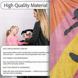 Colourful Skateboarder Silhouette Rainbow Street Art, Lightweight Comfortable Decorative Accent - Super Soft Fleece Blanket Bed Sofa Throw
