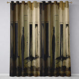 Shadow Man Among Painted Doorways Urban Art Stylish Unique Artwork for Home Decor Readymade Eyelet Ring Top Thermal 100% Blackout Curtains