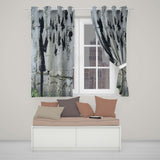 Girl Reading Book Butterfly Street Art Expressive Artistic Artwork for Home Decor Readymade Eyelet Ring Top Thermal 100% Blackout Curtains