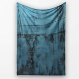 Minimalist Blue Tightrope Walker Abstract Wall Art, All Season Comfort, Stylish Room Decoration - Super Soft Fleece Blanket Bed Sofa Throw